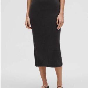 lululemon athletica Softstreme Drapey Column Midi Skirt Black XS